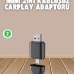 Kablosuz CarPlay Adaptörü – USB-A & Type-C Uyumlu Hızlı Bağlantı Cihazı