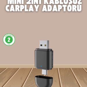 Kablosuz CarPlay Adaptörü – USB-A & Type-C Uyumlu Hızlı Bağlantı Cihazı