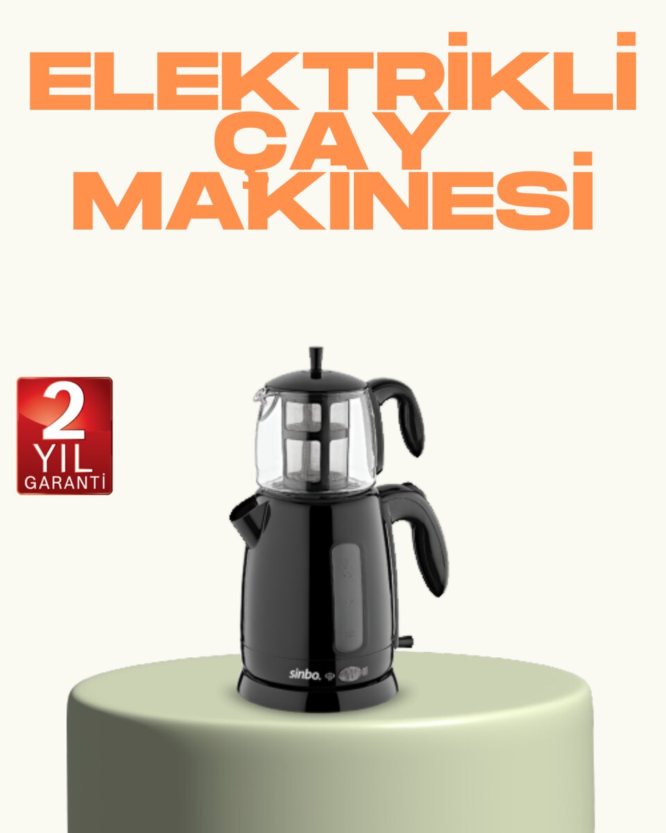 Susuz Çalışma Emniyetli Sinbo Elektrikli Çay Makinesi 1 Susuz Çalışma Emniyetli Sinbo Elektrikli Çay Makinesi