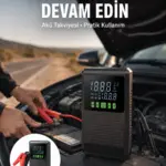 Şarjlı Araç Akü Takviyeli Hava Pompası Powerbank Özellikli Yeni Nesil