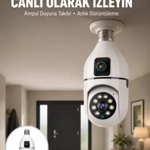 1080P WiFi Ampul Güvenlik Kamerası – Gece Görüş & Uzaktan Erişim Yeni Nesil