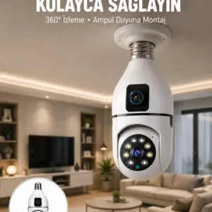 Tak Çalıştır Ampul Kamera – Full HD 1080P Kablosuz Güvenlik Çözümü Yeni Nesil