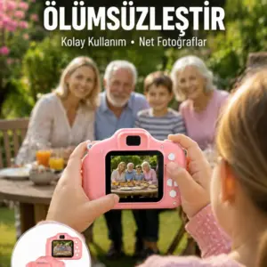 Haydiburaya 49 Taşınabilir HD Dijital Kamera Video Kayıt Fotoğraf Çekim USB Bağlantılı Şarjlı Yeni Nesil