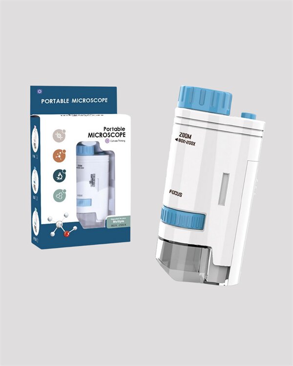 LED Aydınlatmalı 80–200 Kat Büyütmeli Cep Mikroskop 3 LED Aydınlatmalı 80–200 Kat Büyütmeli Cep Mikroskop - Görsel 3