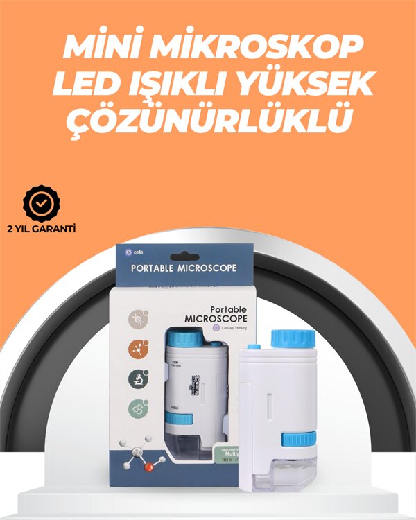 Portatif El Mikroskop – LED Işıklı Aynı Anda Net Odaklama 1 Portatif El Mikroskop – LED Işıklı Aynı Anda Net Odaklama