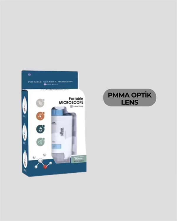 PMMA Optik Lensli Kompakt Taşınabilir Mikroskop Yeni Nesil 3 PMMA Optik Lensli Kompakt Taşınabilir Mikroskop Yeni Nesil - Görsel 3