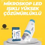 Taşınabilir LED Işıklı Cep Mikroskop – 80X–200X Büyütme