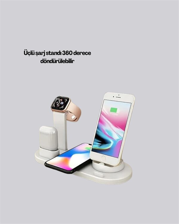 iPhone Apple Watch ve AirPods ile Uyumlu 4'ü 1 Arada Şarj Ünitesi – Tüm Apple Cihazları Tek Noktada 4 iPhone Apple Watch ve AirPods ile Uyumlu 4'ü 1 Arada Şarj Ünitesi – Tüm Apple Cihazları Tek Noktada - Görsel 4