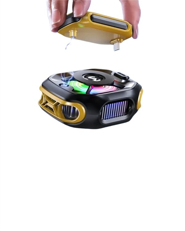 RGB Işıklı Girdap Fanlı Mobil Soğutucu | Manyetik Montaj | Type-C Girişli 3 RGB Işıklı Girdap Fanlı Mobil Soğutucu | Manyetik Montaj | Type-C Girişli - Görsel 3