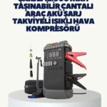 Taşınabilir Akü Takviye Cihazı Işıklı Hava Kompresörü Powerbank