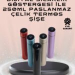 250ml LED Ekranlı Paslanmaz Çelik Akıllı Termos