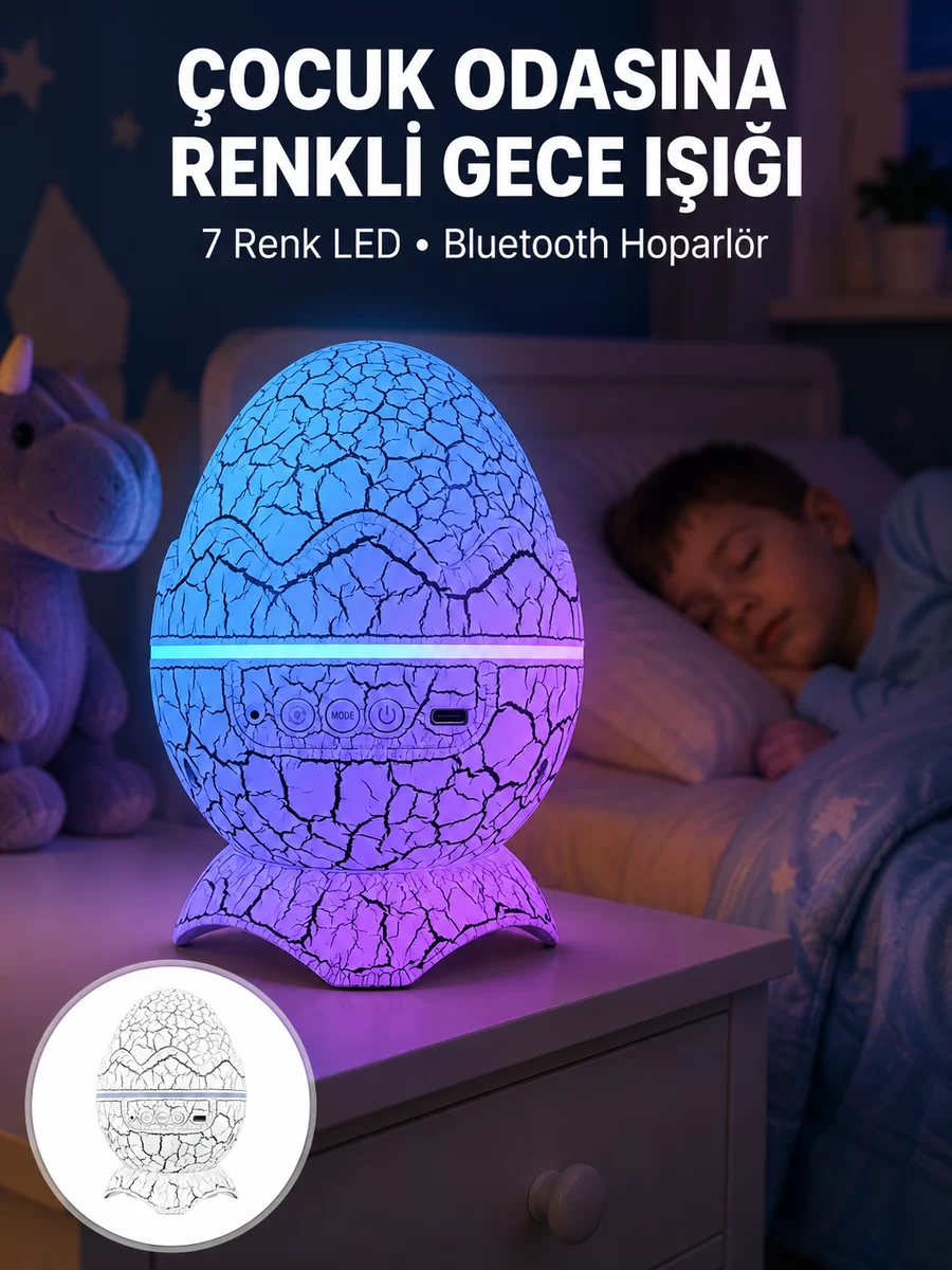 Dinazor Yumurta Gece Lambası Yeni Nesil 1 Dinazor Yumurta Gece Lambası Yeni Nesil