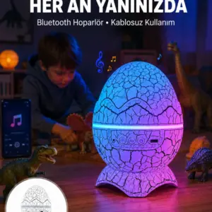 Uzaktan Kumandalı USB Girişli Döner Projektör Lamba Yeni Nesil
