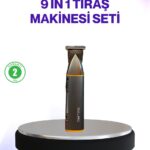 9’u 1 Arada Şarjlı Erkek Bakım Cihazı Saç Sakal Bıyık Ense Trimmer
