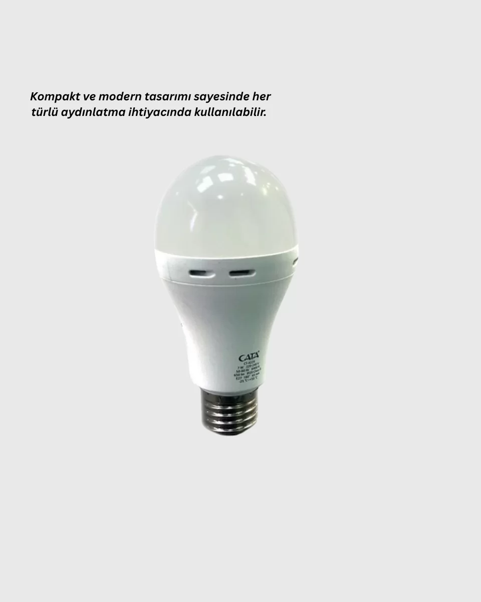 Acil Durumlar İçin Şarjlı LED Ampul 6400K Soğuk Beyaz 30 Watt Yeni Nesil 4 Acil Durumlar İçin Şarjlı LED Ampul 6400K Soğuk Beyaz 30 Watt Yeni Nesil - Görsel 4