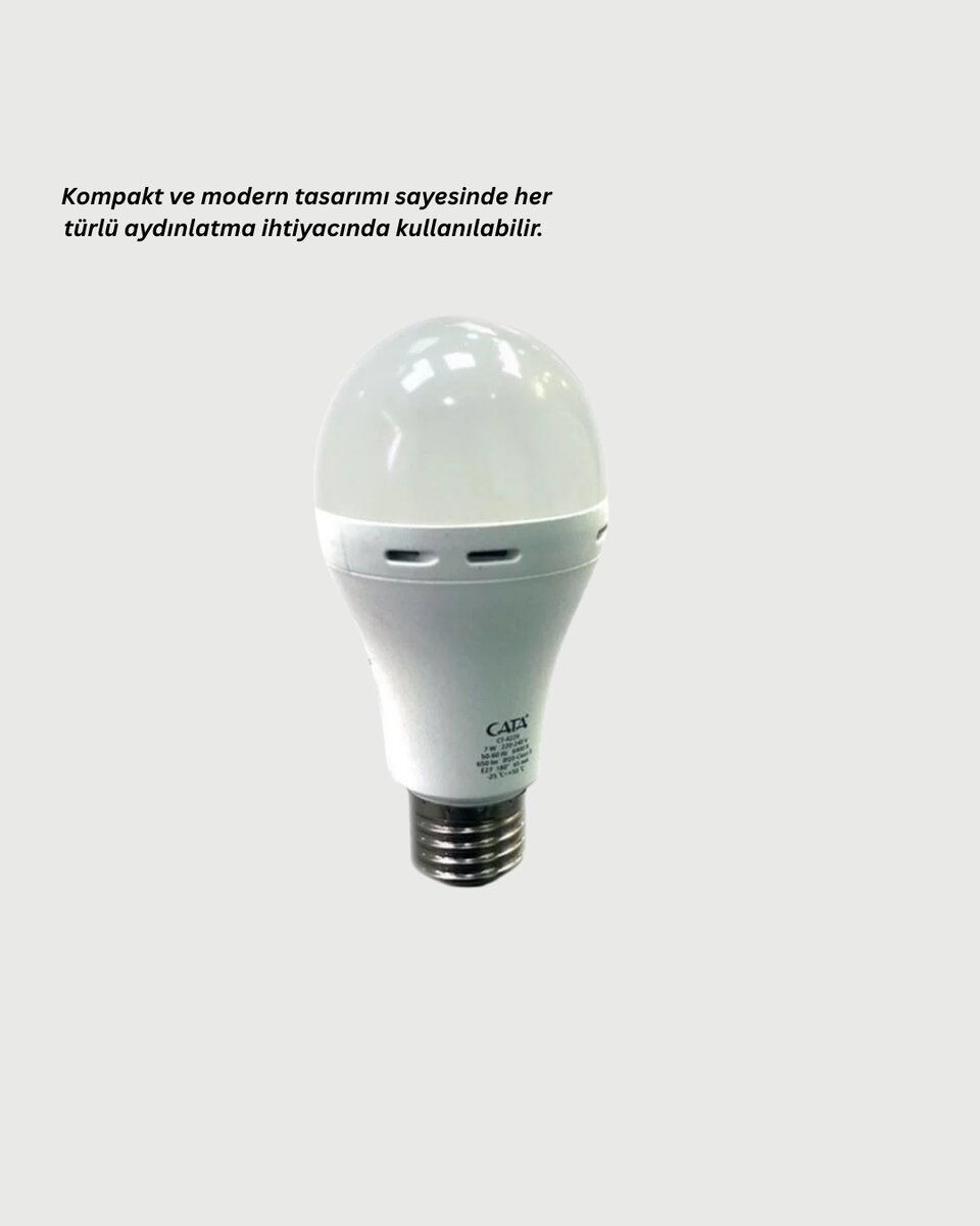 Şarjlı LED Ampul 30 Watt Soğuk Beyaz 4 Şarjlı LED Ampul 30 Watt Soğuk Beyaz - Görsel 4