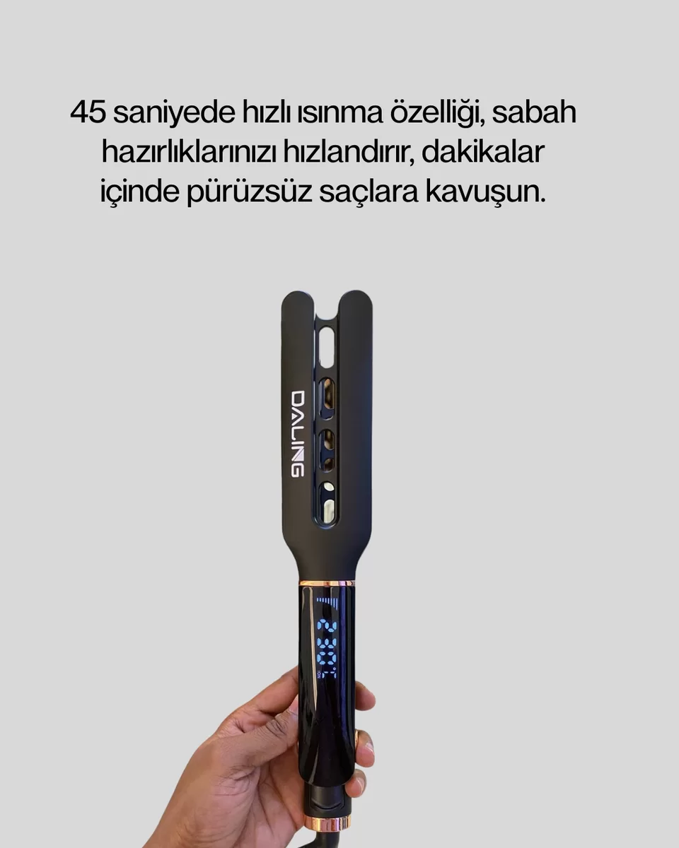 Daling Profesyonel Saç Düzleştirici Seramik Yüzey Tüm Saç Tipleri İçin Yeni Nesil 2 Daling Profesyonel Saç Düzleştirici Seramik Yüzey Tüm Saç Tipleri İçin Yeni Nesil - Görsel 2