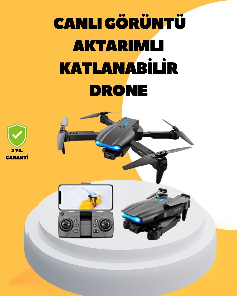 Wifi FPV Canlı Görüntü Aktarımlı Katlanabilir Drone 1 Wifi FPV Canlı Görüntü Aktarımlı Katlanabilir Drone