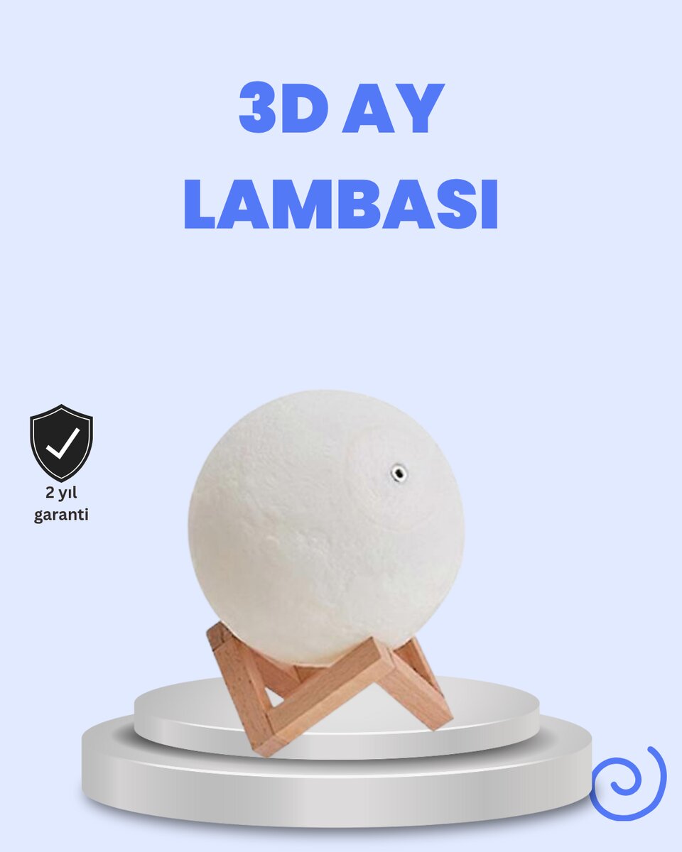 RGB Modlu 16 Renkli Ay Gece Lambası 3D Baskı ve Uzaktan Kumanda Özellikli 1 RGB Modlu 16 Renkli Ay Gece Lambası 3D Baskı ve Uzaktan Kumanda Özellikli