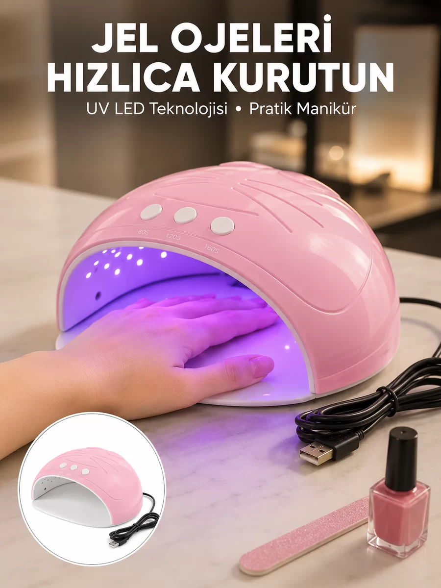 Ultraviyole LED Oje Kurutma Makinesi USB Kablolu Yeni Nesil 1 Ultraviyole LED Oje Kurutma Makinesi USB Kablolu Yeni Nesil