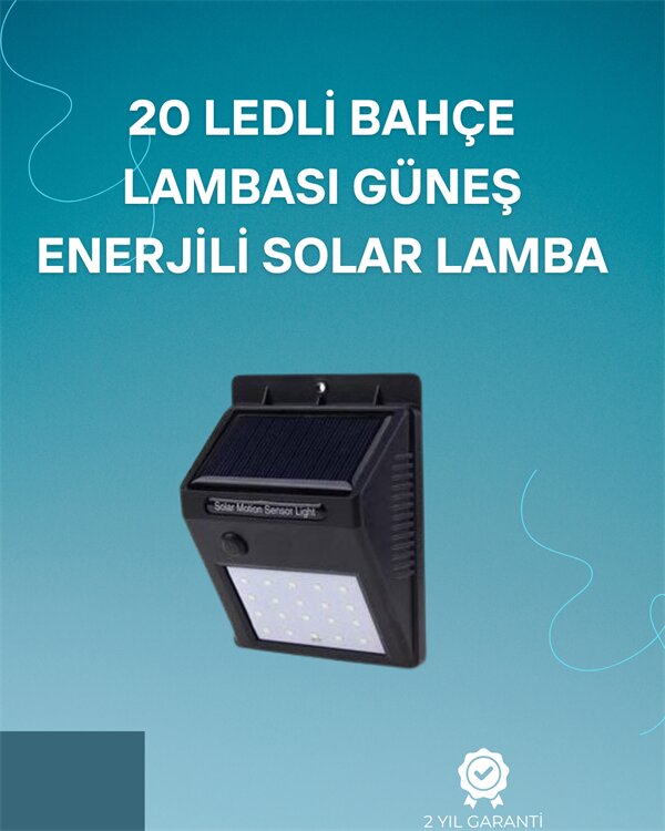 Hareket Sensörlü Solar Lamba | 120° Algılama Açısı 3-4 Metre Mesafe Suya Dayanıklı LED 1 Hareket Sensörlü Solar Lamba | 120° Algılama Açısı 3-4 Metre Mesafe Suya Dayanıklı LED