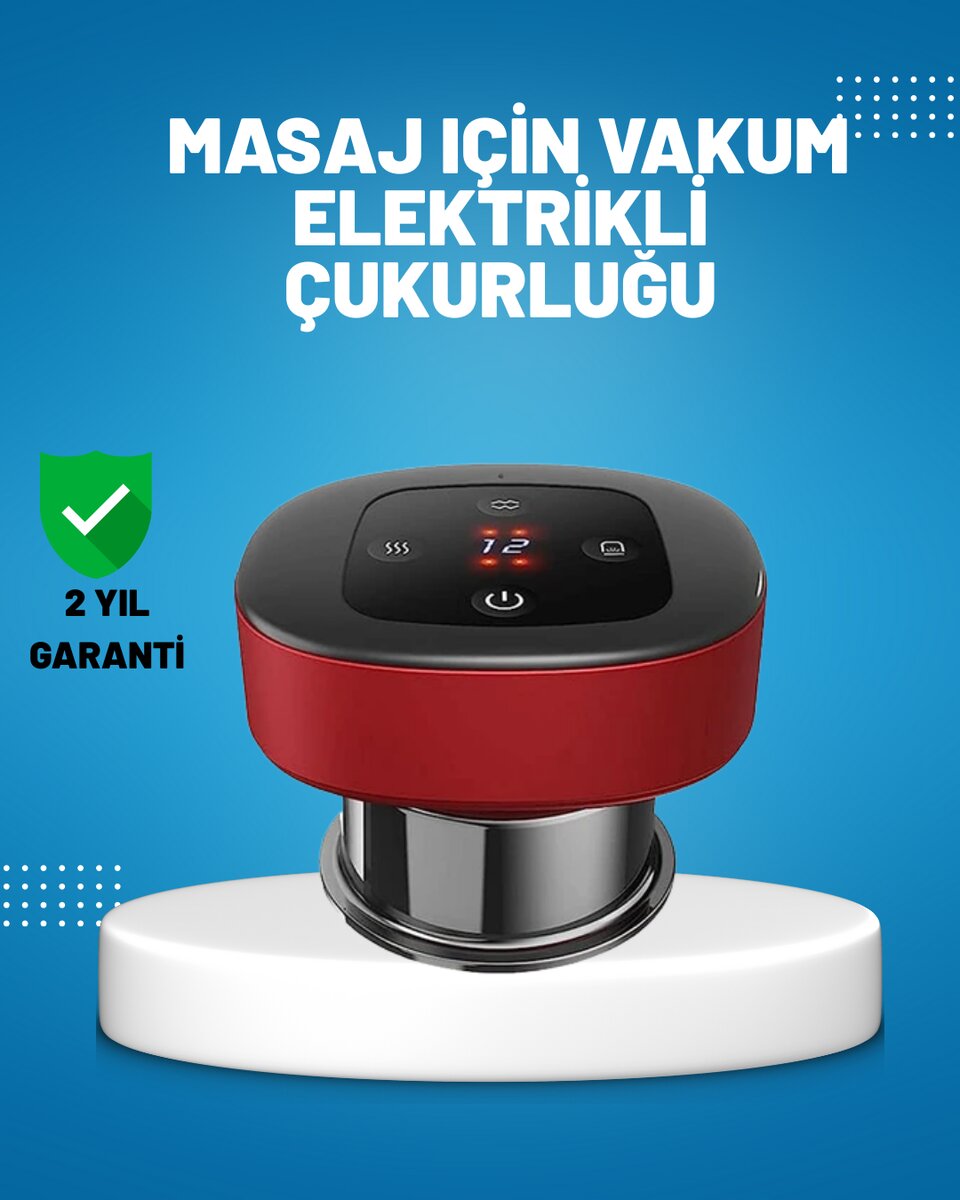 Elektrikli Vakumlu Çukurluk Masaj Aleti Isıtmalı ve Kırmızı Işıklı Terapi Seti 1 Elektrikli Vakumlu Çukurluk Masaj Aleti Isıtmalı ve Kırmızı Işıklı Terapi Seti