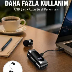 Uzun Pil Ömürlü Kablosuz Kulaklık – 25 Saat Konuşma ve Müzik Süresi Yeni Nesil