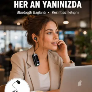 Dijital Göstergeli Bluetooth Kulaklık – Klipsli ve Şık Tasarım Yeni Nesil