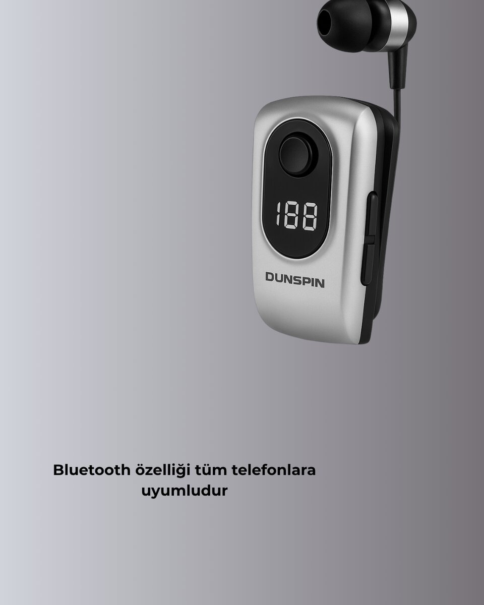 Profesyonel Bluetooth Kulaklık – Klipsli Titreşimli Dijital Göstergeli 3 Profesyonel Bluetooth Kulaklık – Klipsli Titreşimli Dijital Göstergeli - Görsel 3
