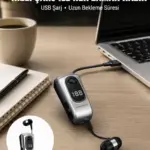 Dijital Ekranlı Bluetooth Kulaklık – Titreşimli Bildirim 25 Saat Kullanım Yeni Nesil