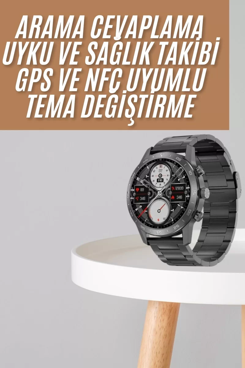 Akıllı Saat Çelik Kordon Çağrı Cevaplama Amoled Ekran Titreşimli Uyku ve Sağlık Takibi Yeni Nesil 2 Akıllı Saat Çelik Kordon Çağrı Cevaplama Amoled Ekran Titreşimli Uyku ve Sağlık Takibi Yeni Nesil - Görsel 2