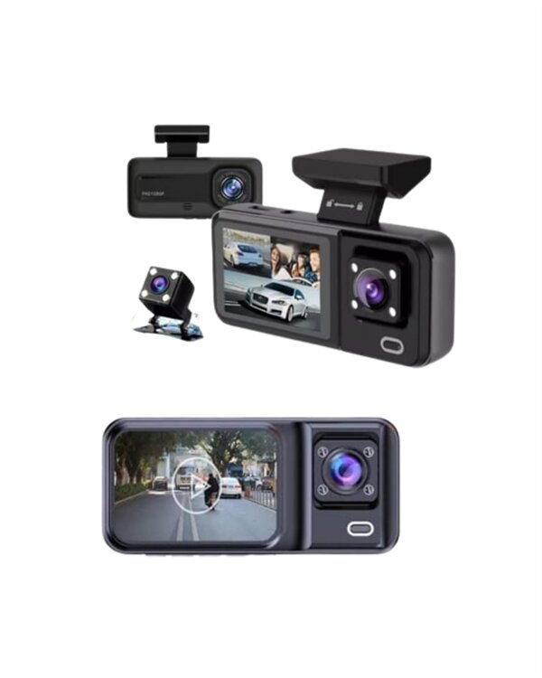 1080p Ön 720p Arka ve İç Kamera ile %100 Kapsama – Gece Görüşlü Araç Kamerası 4 1080p Ön 720p Arka ve İç Kamera ile %100 Kapsama – Gece Görüşlü Araç Kamerası - Görsel 4