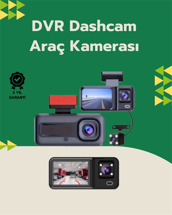 Tam Kapsamlı Araç Güvenliği: 3 Kameralı Full HD Kayıt Sistemi ile Ön İç ve Arka Görüş 1 Tam Kapsamlı Araç Güvenliği: 3 Kameralı Full HD Kayıt Sistemi ile Ön İç ve Arka Görüş