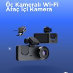 Gelişmiş G-Sensörlü Üçlü Araç Kamerası – 5” LCD Ekran ve Hareket Algılama