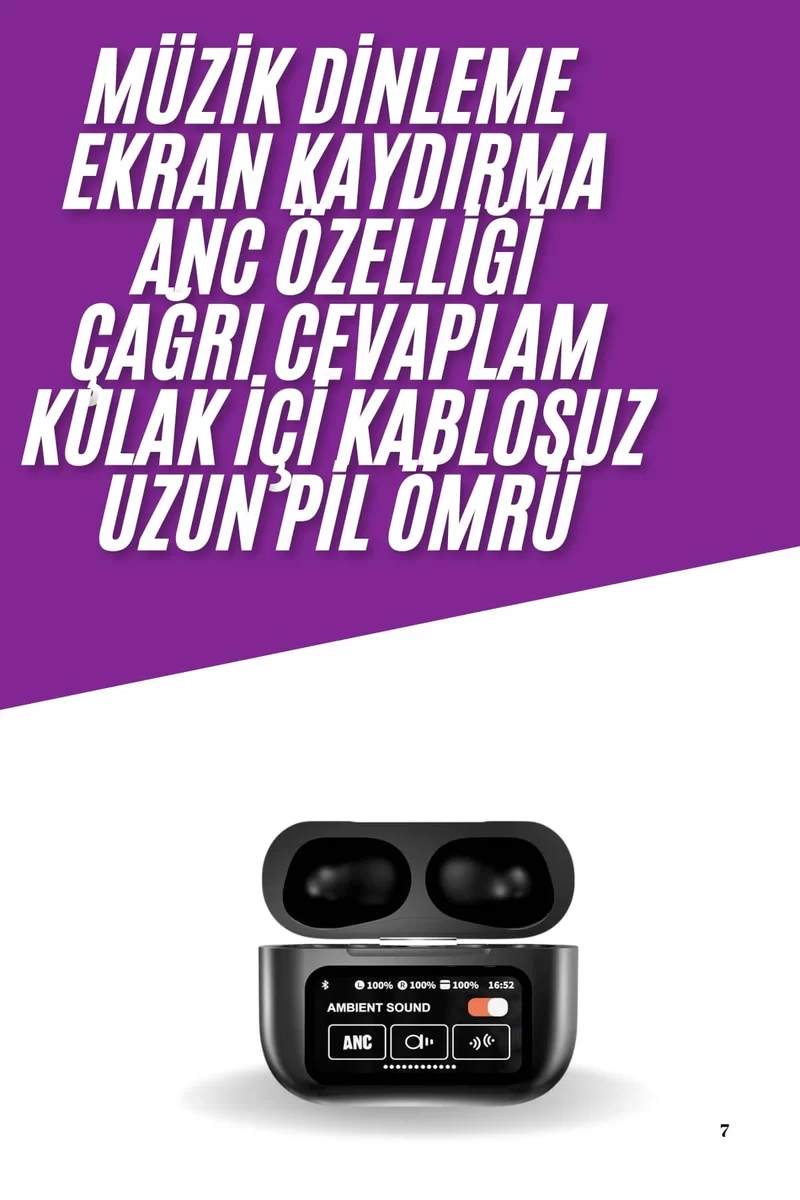 2025 Model Bluetooth Kulaklık Dokunmatik Ekran Yüksek Ses Kalitesi Yeni Nesil 2 2025 Model Bluetooth Kulaklık Dokunmatik Ekran Yüksek Ses Kalitesi Yeni Nesil - Görsel 2