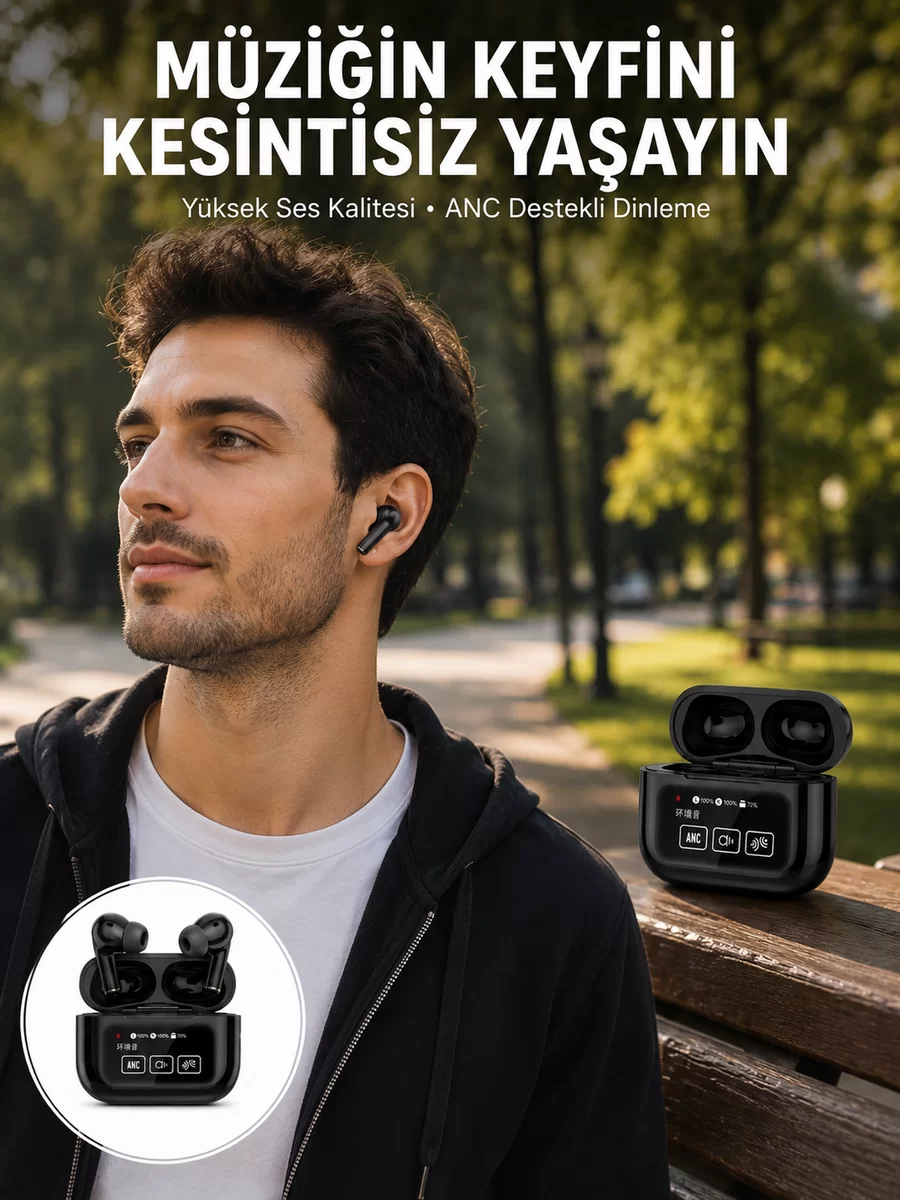 Kulak İçi Bluetooth Kulaklık Ekranlı Müzik Dinleme Çağrı Cevaplama Siyah Yeni Nesil 1 Kulak İçi Bluetooth Kulaklık Ekranlı Müzik Dinleme Çağrı Cevaplama Siyah Yeni Nesil