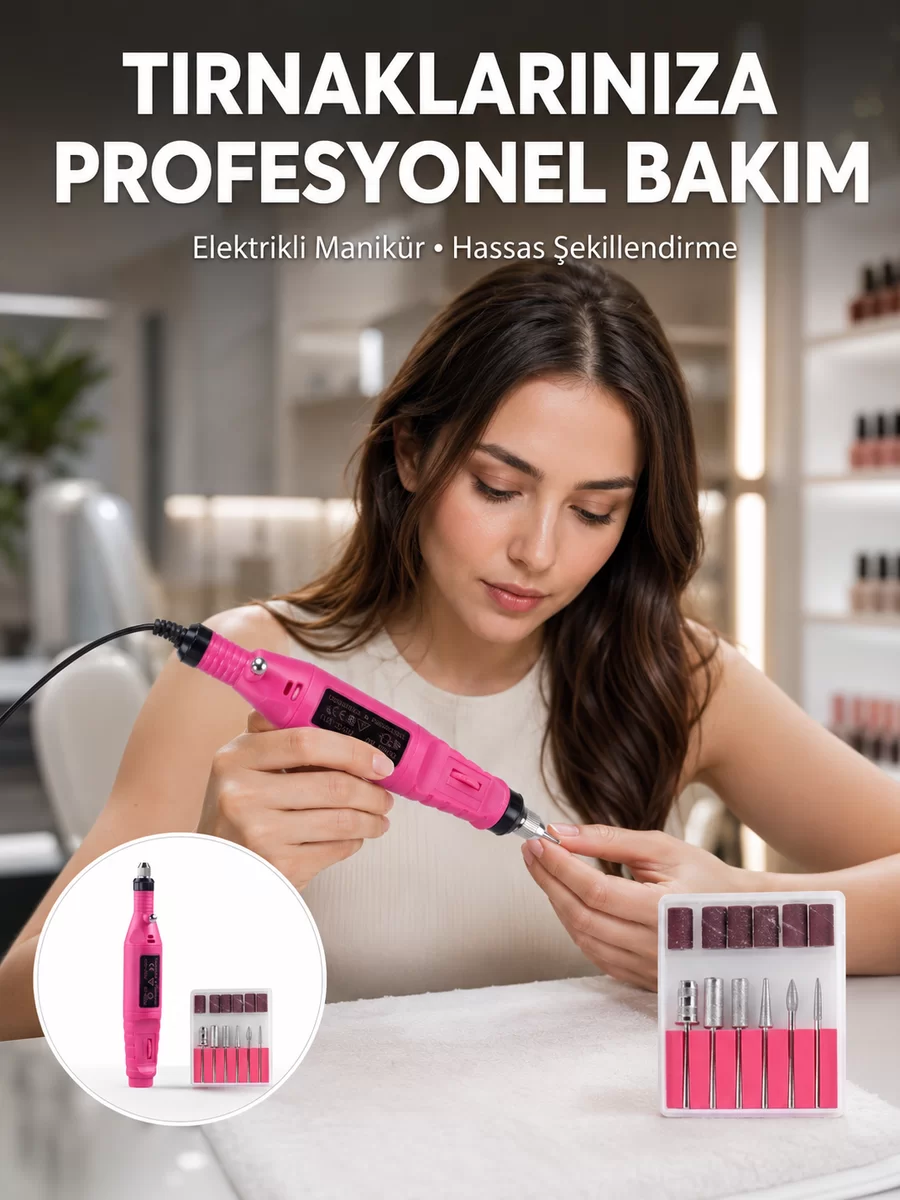 Elektrikli Profesyonel Manikür Pedikür Seti Değiştirilebilir Başlık Seçeneği Yeni Nesil 1 Elektrikli Profesyonel Manikür Pedikür Seti Değiştirilebilir Başlık Seçeneği Yeni Nesil