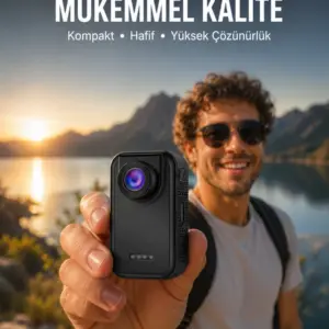 Vlog Seyahat ve Günlük Video Çekimleri İçin Mini Kamera Yeni Nesil