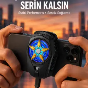 Oyunlar İçin Telefon Soğutucu – 65-85 mm Uyumlu Dijital Ekranlı Yeni Nesil