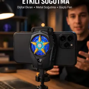 Ergonomik Telefon Soğutucu – 2 Hız Ayarı Hafif ve Taşınabilir Yeni Nesil