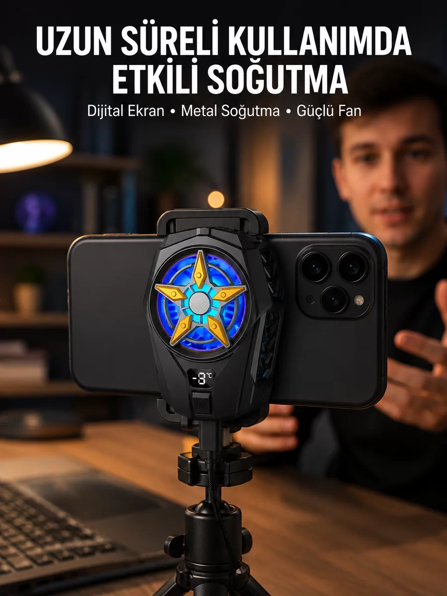 Ergonomik Telefon Soğutucu – 2 Hız Ayarı Hafif ve Taşınabilir Yeni Nesil 1 Ergonomik Telefon Soğutucu – 2 Hız Ayarı Hafif ve Taşınabilir Yeni Nesil