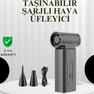 Haydiburaya 81 Taşınabilir Şarjlı Güçlü Hava Üfleme Aleti Çok Yönlü Kullanım