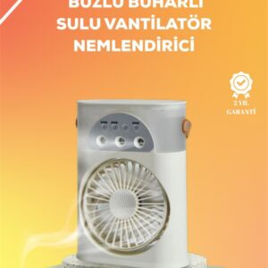 Mini Klima Fan | USB'li 7 Renk Gece Işığı 3'ü 1 Arada Fonksiyon