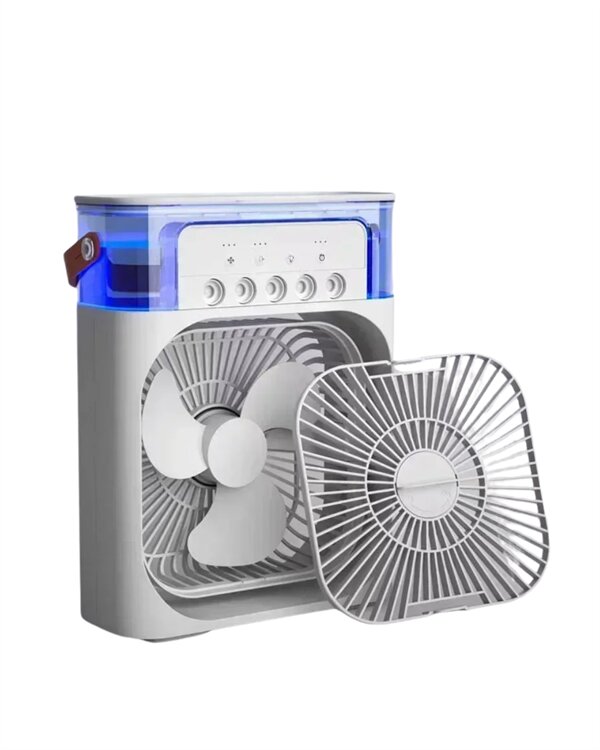 USB Bağlantılı 3'ü 1 Arada Nemlendirici Mini Klima Fan | 7 Renk Işıklı 3 USB Bağlantılı 3'ü 1 Arada Nemlendirici Mini Klima Fan | 7 Renk Işıklı - Görsel 3