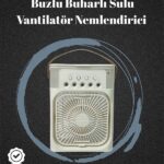 USB Bağlantılı 3'ü 1 Arada Nemlendirici Mini Klima Fan | 7 Renk Işıklı