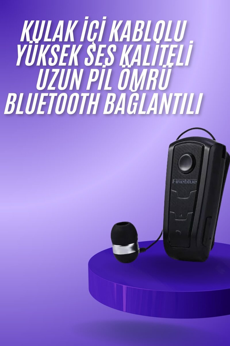 Makaralı Bluetooth Kulakiçi Yaka Kulaklığı Kablosuz Kulaklık 2 Makaralı Bluetooth Kulakiçi Yaka Kulaklığı Kablosuz Kulaklık - Görsel 2