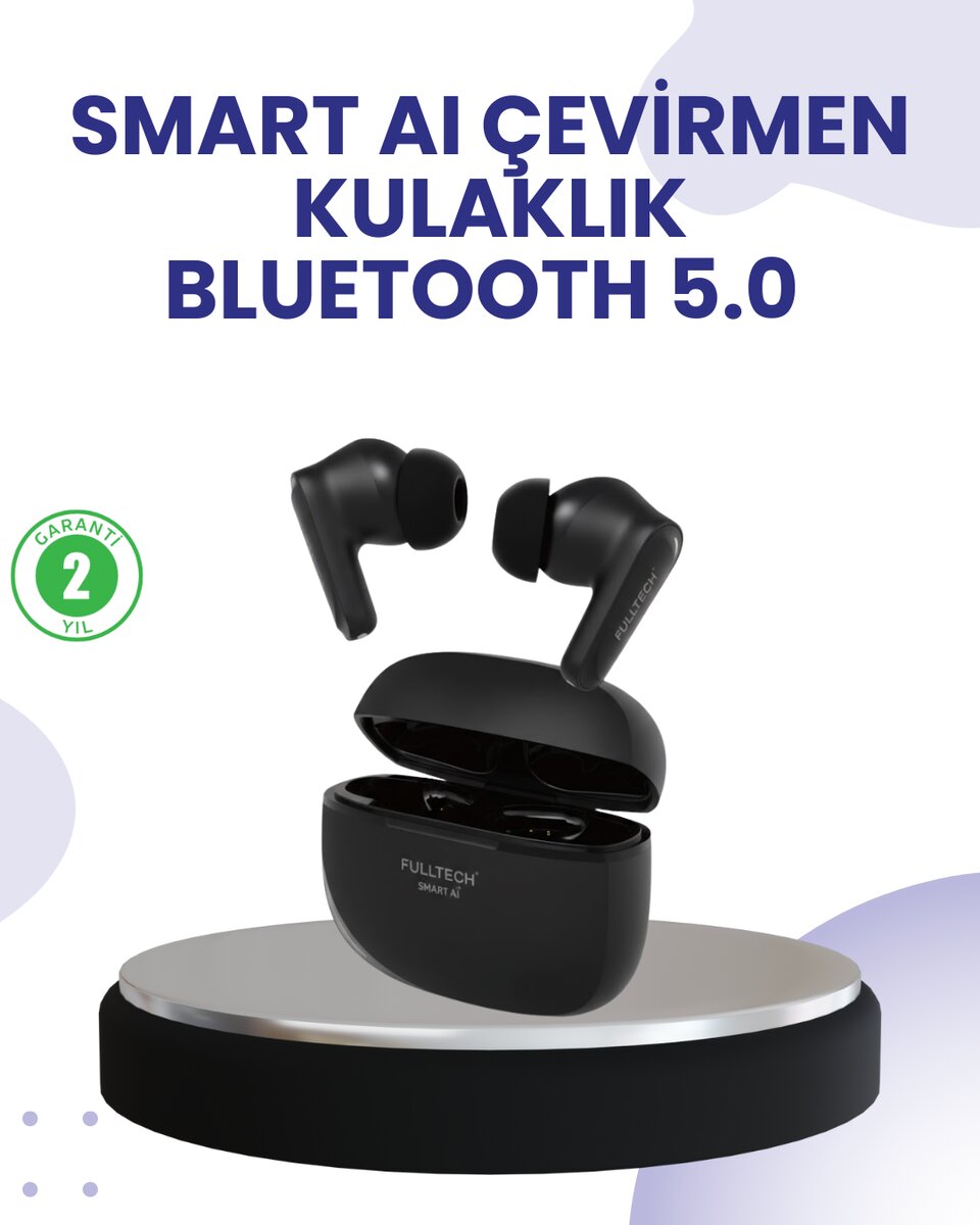 Çift Mikrofonlu Kablosuz Kulaklık ANC ENC ve Oyun Modlu 1 Çift Mikrofonlu Kablosuz Kulaklık ANC ENC ve Oyun Modlu