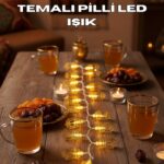 Ramazan Işıkları Pilli Altın Fener Tasarımlı Dekoratif LED Aydınlatma
