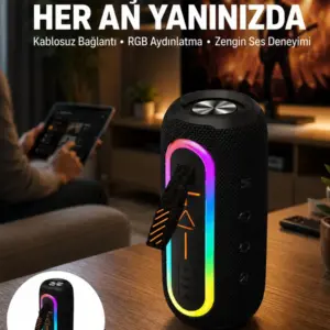 Bluetooth Hoparlör Uzun Pil Ömrü Taşınabilir Yüksek Ses Kaliteli Yeni Nesil