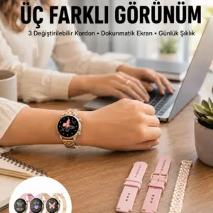 Akıllı Saat – Dokunmatik Ekran Spor Modu ve Kalp Atış Sensörü Yeni Nesil